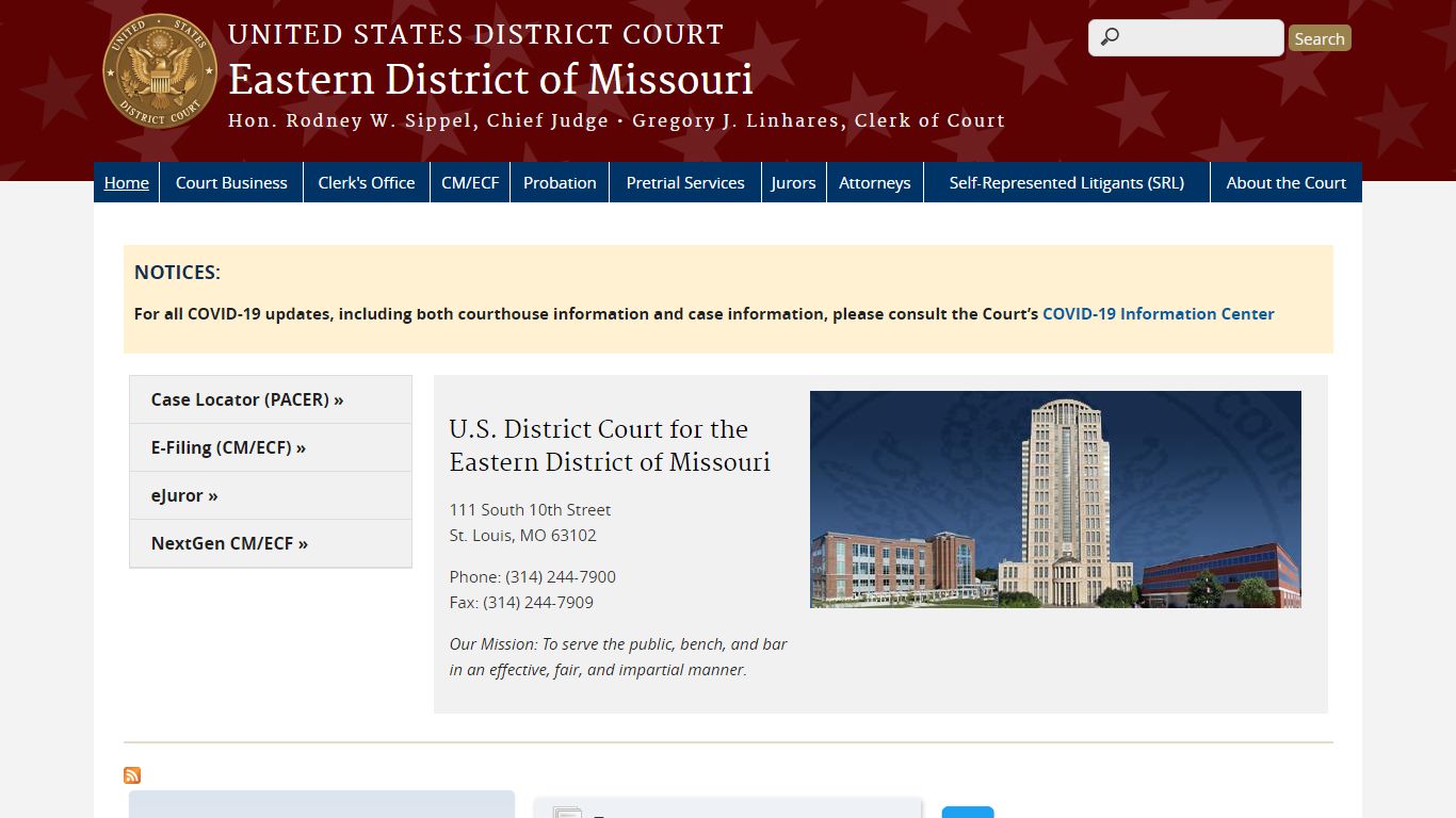 Eastern District of Missouri | United States District Court